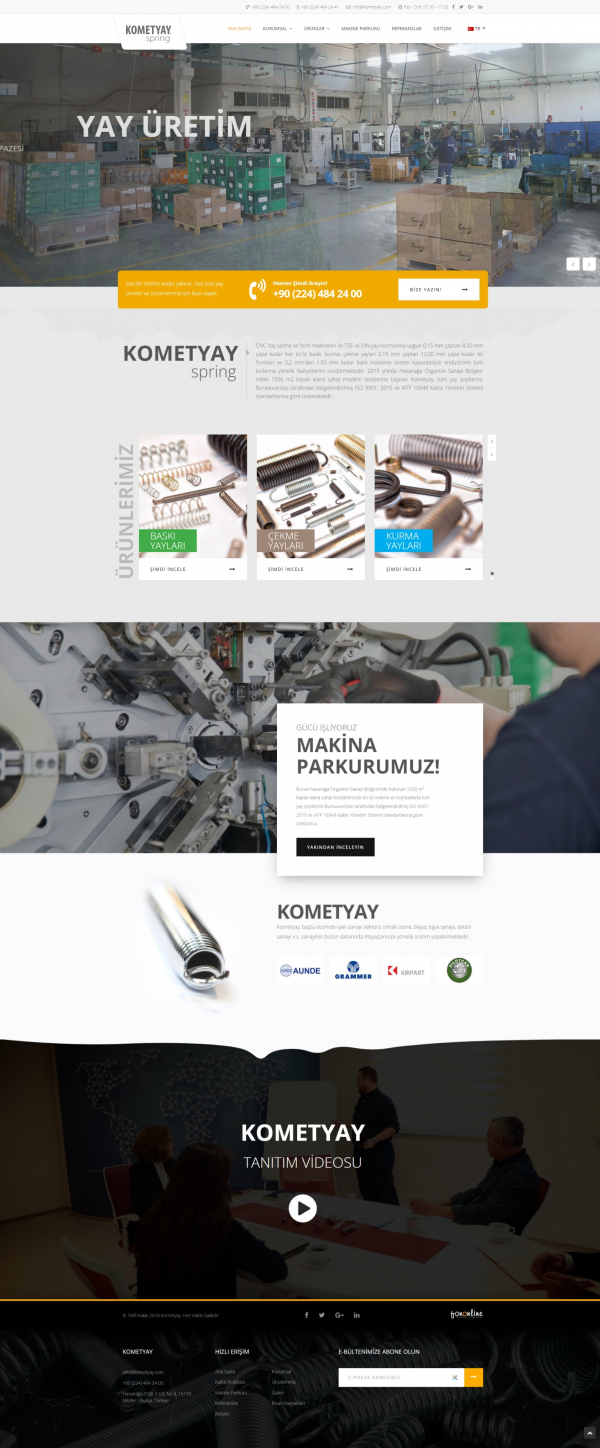 Kurumsal Site kometyay.net Web Site Tasarımı & Yazılımı