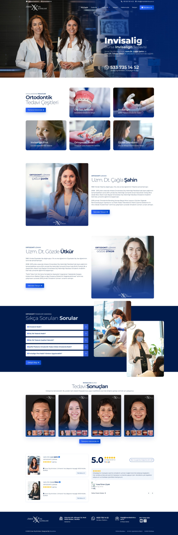 Kurumsal Site invisalignbursa.com.tr Web Site Tasarımı & Yazılımı