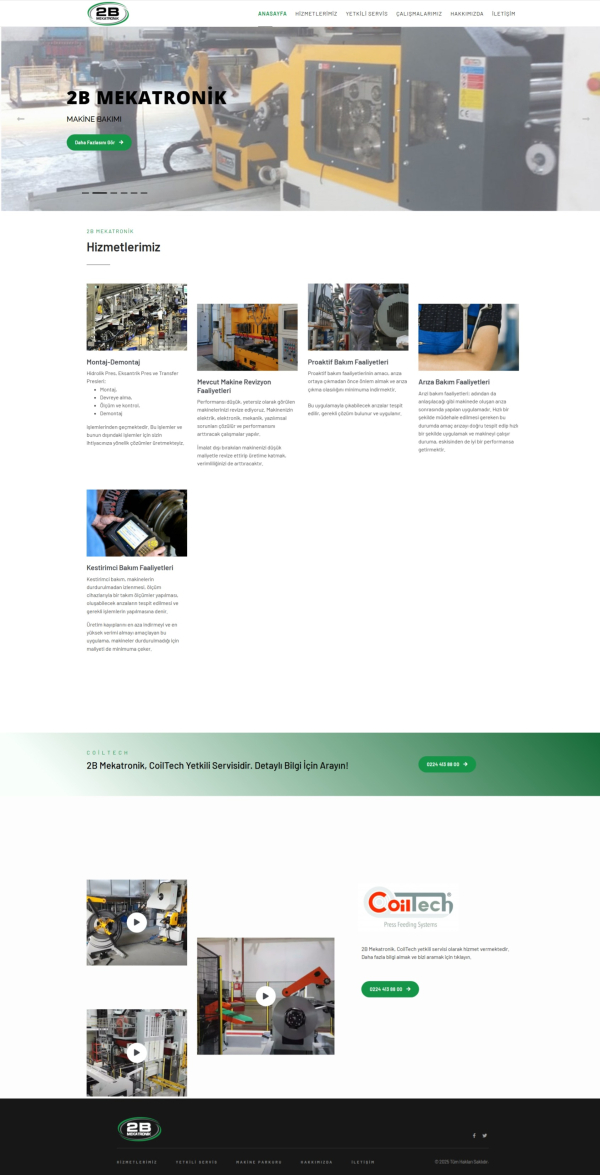 Kurumsal Site 2bmekatronik.com Web Site Tasarımı & Yazılımı